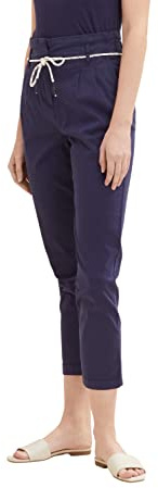TOM TAILOR Damen Paperbag Chino Hose mit Gürtel