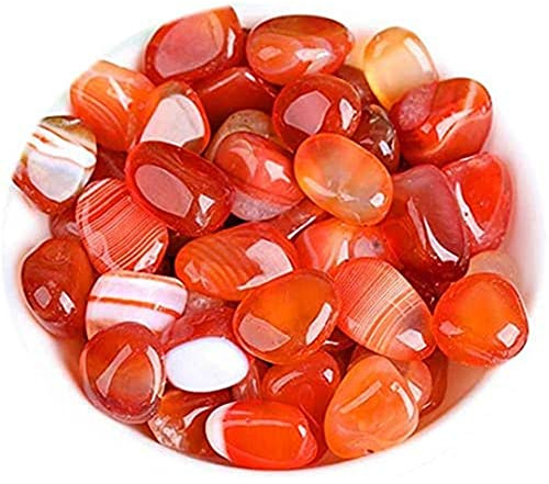 GIVBRO Galets décoratifs pour aquarium Mini jardin pour micro paysage, gravier, rivière, allée, rouge, 200 g