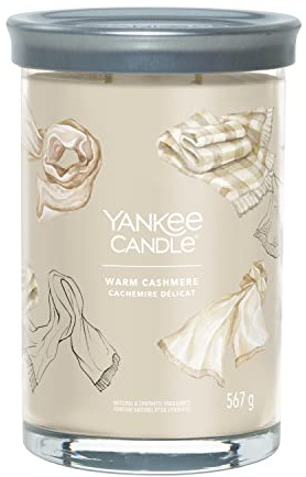 Yankee Candle Signature Scented | Warm Cashmere Large Tumbler with Double Wicks | Soy Wax Blend Long Burning | Perfect Gifts for Women, 1724370E