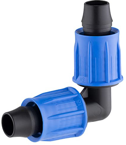 Raccord à compression pour tuyau goutte à goutte coude diamètre 16 millimètres AROZ