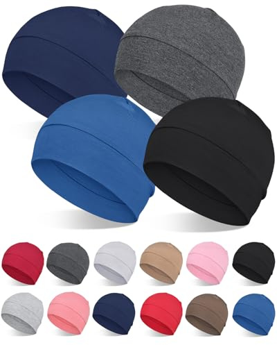 FocusCare 100% Bambus Viskose Mützen für Männer Frauen Helm Liner leichte Schlafmütze für Chemo Haarausfall