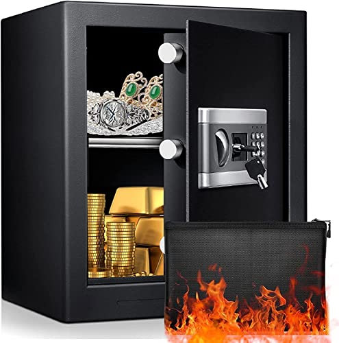 KEYSAFER 53L Fireproof Waterproof Safe with Combination Lock - Large Capacity for Home, Jewellery, Cash, Documents
