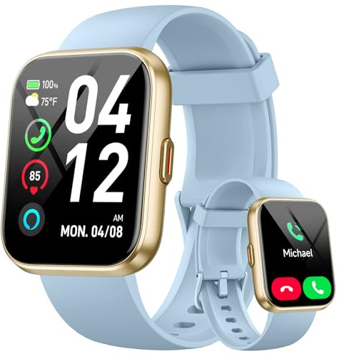 Smartwatch für Damen, für Samsung, iPhone, Android, 1,8 Zoll (3,5 cm), Smartwatch mit Bluetooth-Anruf, KI-Stimme, integrierte Alexa, Smartwatch, Kalorienzähler, IP68 Smartwatch, Schrittzähler