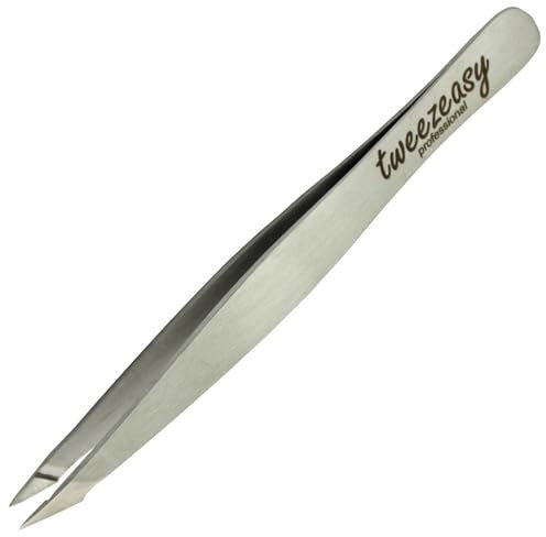 Pinza Profesional para Depilar Doble Uso Inox con Funda en PVC - Tweezeasy