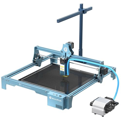SCULPFUN S1 Laser Graviermaschine, mit Laser Honeycomb Wabentisch, CAM500 Kamera, Air Assist 90W Effekt Engraver, Holz Gravieren Schneiden, Präziser Fokus, Ganzmetall, Groß Skulptur Bereichb 410x420mm