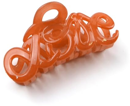 Haarspange Love, hergestellt in Frankreich, 8,5 cm (Lachsrosa)