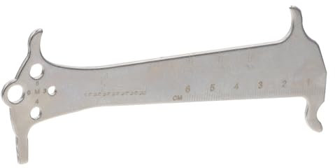BESPORTBLE Bike Chain Measuring Ruler Silver Portable Chain Wear Indicator Gauge Repair Tool for Cycling Maintenance