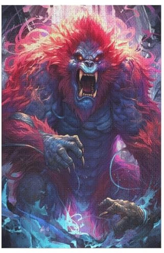 Puzzle Gorilla, 1000 Puzzleteile Für Kinder, Holzpuzzles, Geeignet Für Erwachsene Lernspiel, （78×53cm）