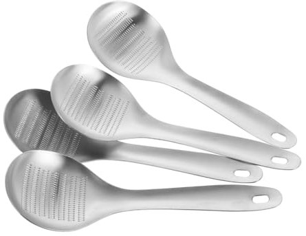 TOPPERFUN 4pièces Cuillères Râpe Acier Pour Gingembre Fromage Et Légumes Ustensiles De Cuisine Multifonctionnels Pour Écraser Râper Et Émincer