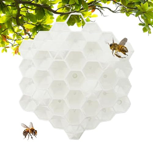 Trappola per vespe sospesa per esterni, per vespe e calabroni, design alveare, per giardino, terrazza, cortile ed esterni, con cattura mosche e vespe