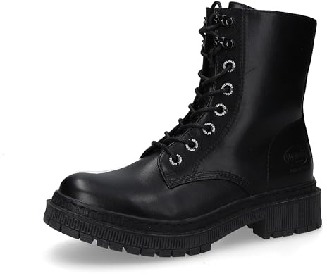 Dockers by Gerli Botines clásicos de mujer, Botines para mujer,Plantilla intercambiable, Negro 100., 38 EU