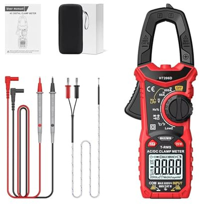 HT206D High Precised Clamp Meter Multimeter For Current Voltages Resistance And More With Clear LCD Display Electrical Tester