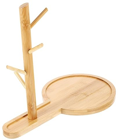 SOIMISS Portachiavi e Portaoggetti in Bambù Organizer Per Orologi e Braccialetti Vassoio Per Anelli e Collane Decorativo Per Corridoio e Camera Da Letto