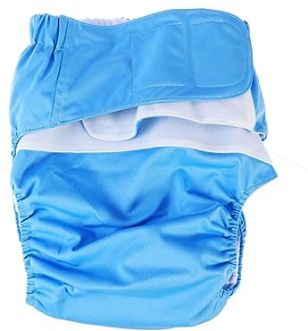 Pañal para Adultos Lavable Azul de Poliéster Protección Nocturna | Ropa Interior Antifugas, Base Antideslizante y Prevención de Irritaciones, para Mayores y Pacientes