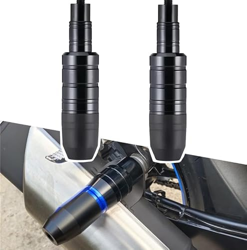 Motorrad Sturzpads für Yamaha YZF-R6 YZF-600 YZF R6 600, Anti-Fallen Ball, Motorrad Rahmen Sliders, Rahmen/Motor/Auspuff Crash Fallen Schutz Stick Protektoren Zubehör A Black