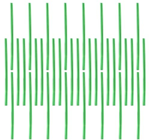 GARVALON Attaches Torsadées Métalliques Colorées 10 CM Fil Métallique Résistant Vert 1600 Pièces pour Emballage Pâtisserie Sachets Friandises Bonbons et Paquet Usage Polyvalent pour