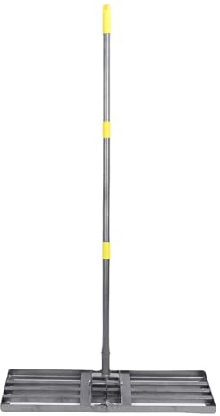 TOPINCN Gräsutjämningsräfsa, Gräsutjämnare med Långt Handtag i Rostfritt Stål, Heavy Duty Yard Level Tool för Utjämning Av Jord, Sand