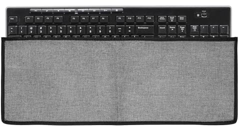 kwmobile Keyboard Cover compatible with Logitech MK270 Wireless Dust-Proof Keyboard Case with Zipper – Dark Grey