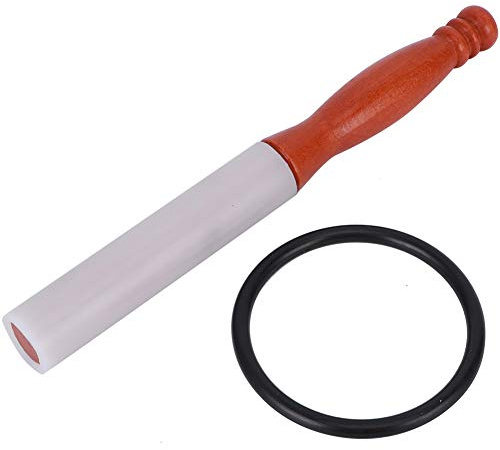 aqxreight Bol Chantant Tige en Caoutchouc Manche en Bois Bâton pour Bols Sonores Accessoires Idéal pour la Méditation et la Relaxation avec et Conception Portable adapté à Divers Bols Sonores