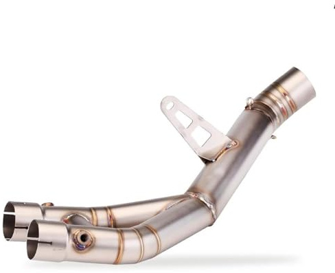 Generic Exhaust Pipe Silencer Motorcycle Muffler Exhaust Pipe For YZF-R1 YZF R1M R1 MT-10 MT10 2015-2025 Titanium Alloy Front Middle Link Pipe 60Mm Motorbike Connecting Tube