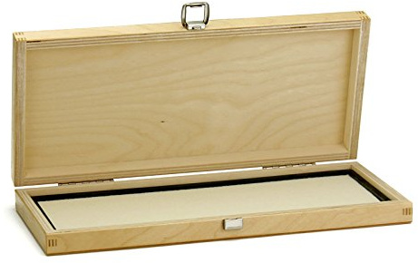 Timbro XXL extra grande, cuscino colorato n. 14 con inserto in feltro, dimensioni cuscino: 290 x 110 mm, non imbevuto in scatola di legno