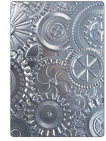 Sizzix 3D präglingsmall 662715, mekanik av Tim Holtz, en storlek, flerfärgad, en storlek
