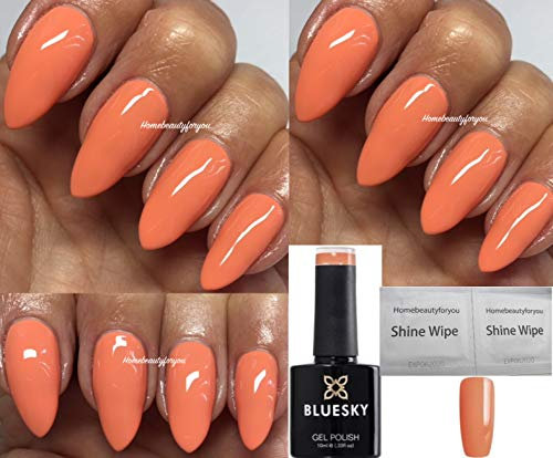 Bluesky GEL NAIL POLISH PEACH Blooming Dahlia Peach Pastel Summer Vibes SV02 UV LED Soak (Requires Drying under UV/LED Lamp)