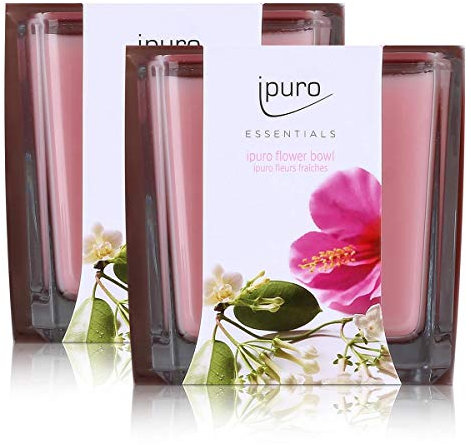 Essentials by Ipuro Duftkerze flower bowl 125g - Die wunderbare Begegnung von blumiger Note und belebender Frische (2er Pack)