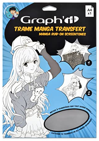 Manga B Schablonen Texturen, 2 Stück