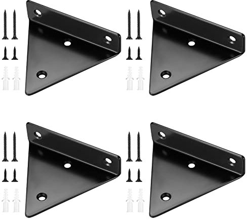 4 Stück Schwebende Regalhalterungen, unsichtbare Dreieck Wandhalterungen, versteckte Wandregal Halterungen Wandmontage, robuste Metallwandhalterungen für Lagerregal, Bücherregal