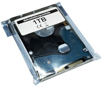 dekoelektropunktde 1TB HDD Festplatte passend für Sony Playstation 4, PS4, Pro, Slim, 128MB Cache 5400 RPM 2,5