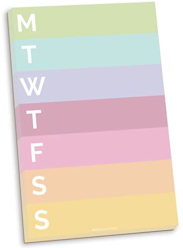 bloom daily planners Color Blocked Weekly To Do List Notepad with 80 Tear Off Sheets - Undated Weekly Planner Pad for Work, School, Home - 6” x 9” - Rainbow Sorbet