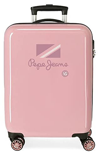 Enso Pepe Jeans Holi Valigia da cabina rosa 38 x 55 x 20 cm Rigida ABS Chiusura a combinazione laterale 34 L 2 kg 4 ruote doppie equipaggiamento a mano, Rosa, Valigia da cabina