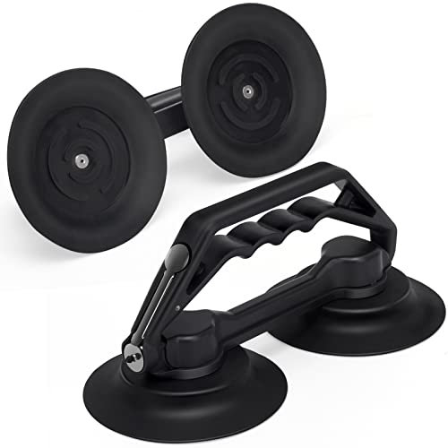 Ventose a 2 teste (2 pezzi), ventose di nuova concezione per l'uso su piastrelle, vetro, pavimenti in legno e tutti gli altri oggetti con superficie liscia e piana