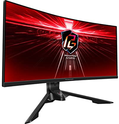 Asrock PG34WQ15R3A 34 CURVED GAMING MONITOR, WQHD, 165HZ, 1 MS, WIFI ANTENNA, MINI OLED