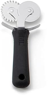 Firm Grip Double Pastry Cutter - 2-in-1 Tool for Pastry Shaping, Crimping, and Pizza Cutting