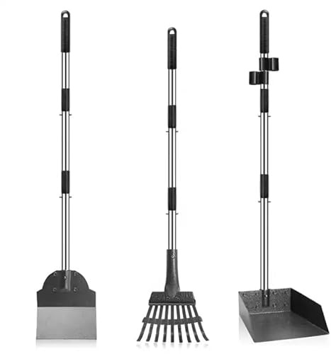 3-Piece Dog Waste Set – Rake, Scoop & Shovel Pooper Scooper Set