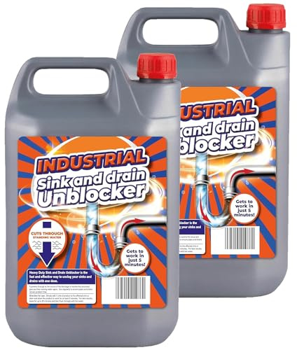 Strong Industrial Toilet Cleaner 5 Litre Heavy Duty Sink & Drain Unblocker Suitable For Home, Office & Shops (1 x 5 Litres)