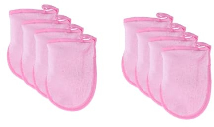 Didiseaon 8pcs Makeup Removal Puff Exfoliating Facial Gloves Washable Cleaning Gloves