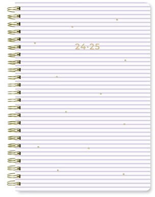 Letts of London Stripes A5 Academic 2024/2025 week to view diary - Lilac