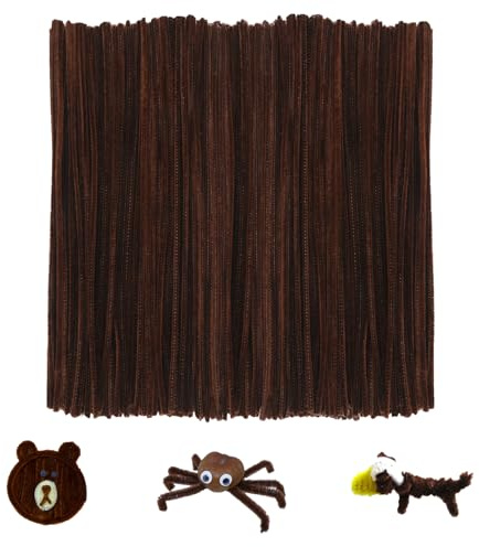 KINGLAKE Pfeifenputzer 200 Stück, Pfeiffenputzerdraht Braun, 30CM Pfeiffenputzerdraht Biegbar, Pfeifenreiniger Zum Basteln, Dekorieren, Weihnachten