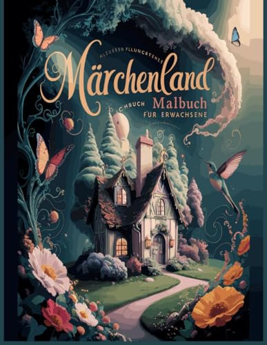 Märchenland Malbuch für Erwachsene: 50 Fantasy-Malvorlagen mit Märchen Feen, magischen Häusern und mythischen Feenschlössern für Groß und Klein/Achtsamkeits-Malbuch, Stressabbau und Entspannung