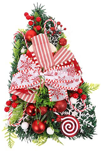 Amosfun Weihnachtstür Hängender Baum Weihnachtsdekorationen Zuckerstange Zufälliger Stil