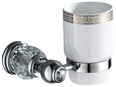 Porte-serviettes mural chromé, porte-brosse de toilette, accessoires de salle de bain en laiton cristal antique, ensemble de quincaillerie de salle de bain avec finition polie européenne, porte-p