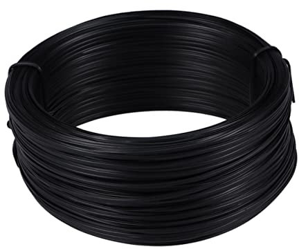KITANDOVE 55 Meter PVC Klebedraht Schwarz Zum Binden Von Gartendraht Und Eisendraht Robuster Und Flexibler Bindedraht Für Garten Und Bastelprojekte