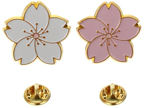 Homoyoyo Kirschblüten Brosche Anstecknadel Im Japanischen Stil Süße Dekorative Pins Mit Zufälligem Muster Für Mode Und Accessoires Legierungsbrosche Für Frauen