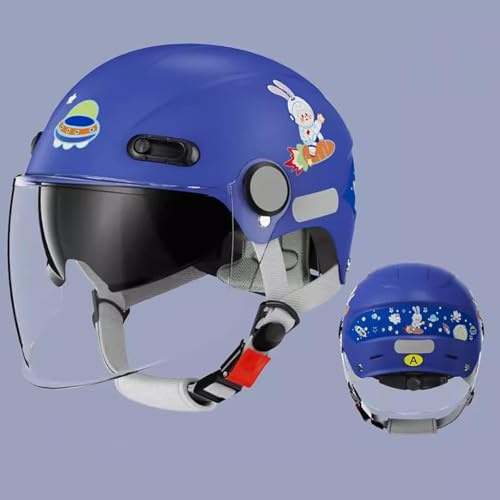 Barnmotorcykel Halvhjälm För Ungdomar Pojkar Flickor, 2-14 År Barn Småbarn Öppen Cykelhjälm För Moped Dirtbike Skoter Gokart Cykel ATV B,46~54cm