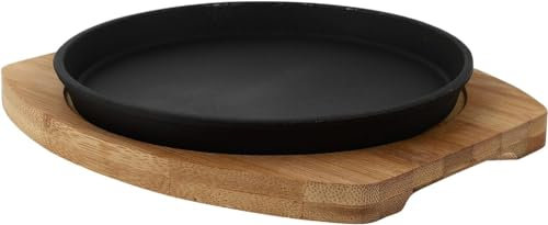 Generico Padella in Ghisa, Padella per Barbecue, Padella Antiaderente Conduttiva Uniforme, Teppanyaki per Uso Domestico, Utensili da Cucina Multifunzionali