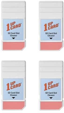 1UPcard Limpiador de ranuras compatible con ranuras para tarjetas SD, paquete de 4, para cámaras digitales, computadoras, drones, consolas de juegos, impresoras 3D, lectores de tarjetas SD