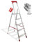 Scala in Alluminio Martina 3/4/5/6/7/8 Gradini Leggera Portatile Scaletto con Vaschetta Portaoggetti Pieghevole Robusta Salvaspazio portata 150 kg made in Italy certificata EN131 (5)